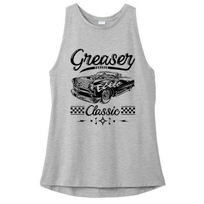 1950s Sock Hop Costume Retro 50s Vintage Rockabilly Greaser Ladies PosiCharge Tri-Blend Wicking Tank