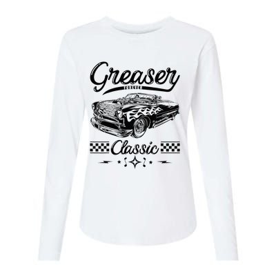 1950s Sock Hop Costume Retro 50s Vintage Rockabilly Greaser Womens Cotton Relaxed Long Sleeve T-Shirt