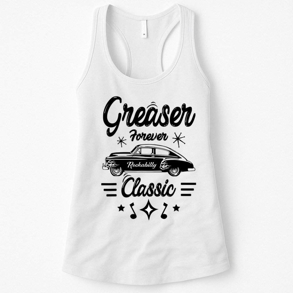 1950s Sock Hop Costume Retro 50s Vintage Rockabilly Greaser Womens Tank Top