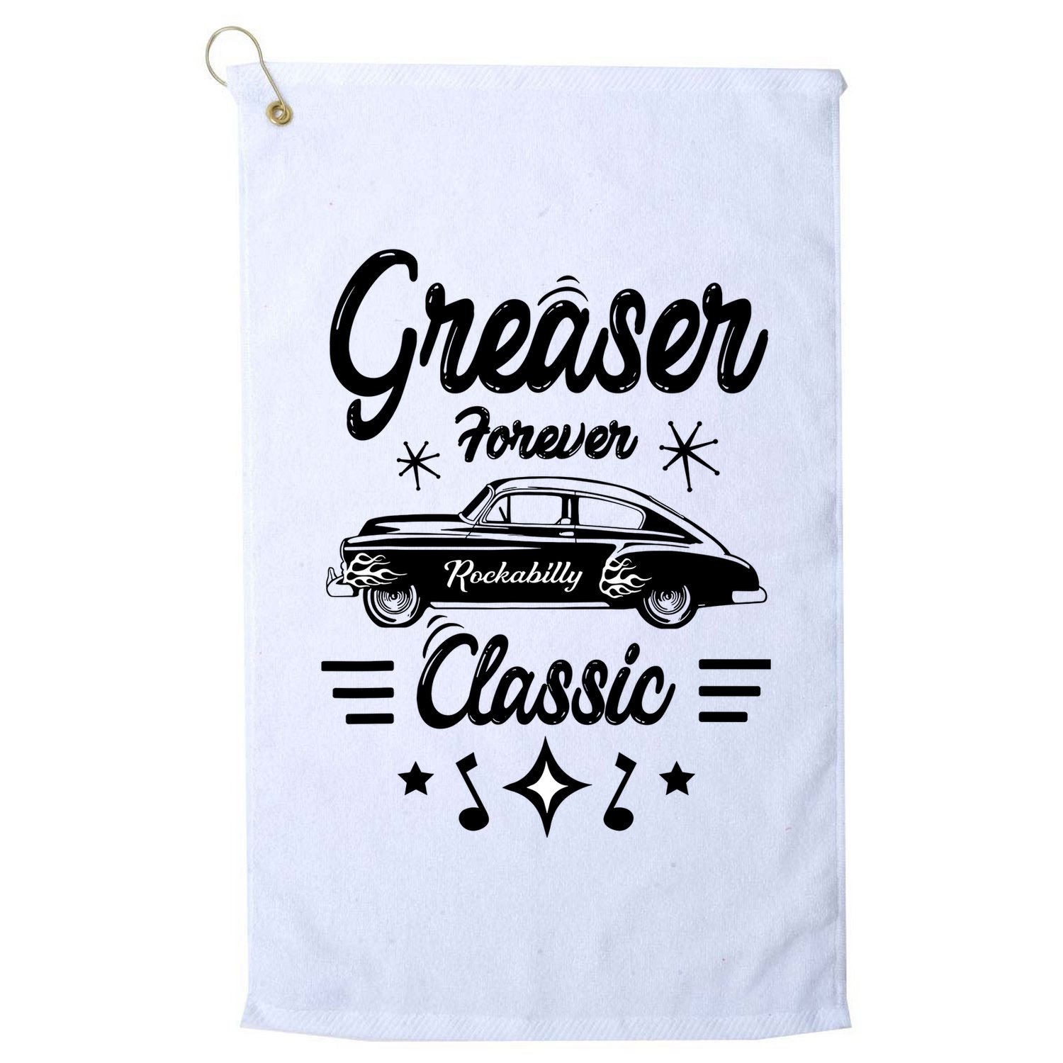 1950s Sock Hop Costume Retro 50s Vintage Rockabilly Greaser Golf Towel