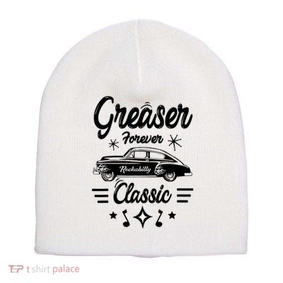 1950s Sock Hop Costume Retro 50s Vintage Rockabilly Greaser Short Acrylic Beanie