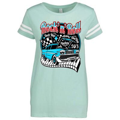 1950s Sock Hop Party Rockabilly 50s Costume Rock And Roll Enza Ladies Jersey Football T-Shirt