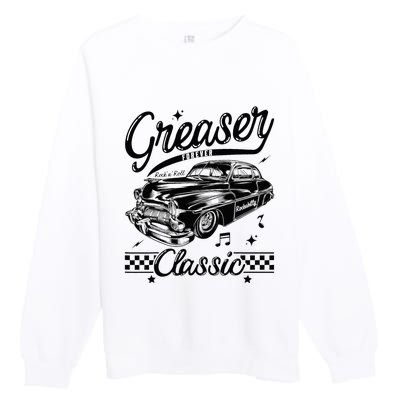 1950s Sock Hop Costume Retro 50s Vintage Rockabilly Greaser Premium Crewneck Sweatshirt