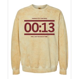 13 Seconds Kansas City Can Make 13 Seconds Feel Like Too Much Time Colorblast Crewneck Sweatshirt