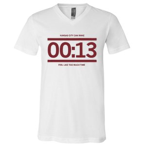 13 Seconds Kansas City Can Make 13 Seconds Feel Like Too Much Time V-Neck T-Shirt