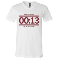 13 Seconds Kansas City Can Make 13 Seconds Feel Like Too Much Time V-Neck T-Shirt