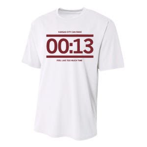 13 Seconds Kansas City Can Make 13 Seconds Feel Like Too Much Time Performance Sprint T-Shirt