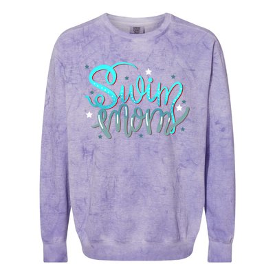 1 Swim Mom Swimmers Mothers Gift Funny Gift Colorblast Crewneck Sweatshirt