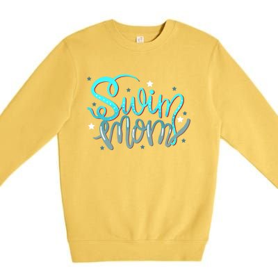 1 Swim Mom Swimmers Mothers Gift Funny Gift Premium Crewneck Sweatshirt