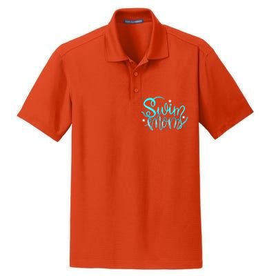 1 Swim Mom Swimmers Mothers Gift Funny Gift Dry Zone Grid Polo