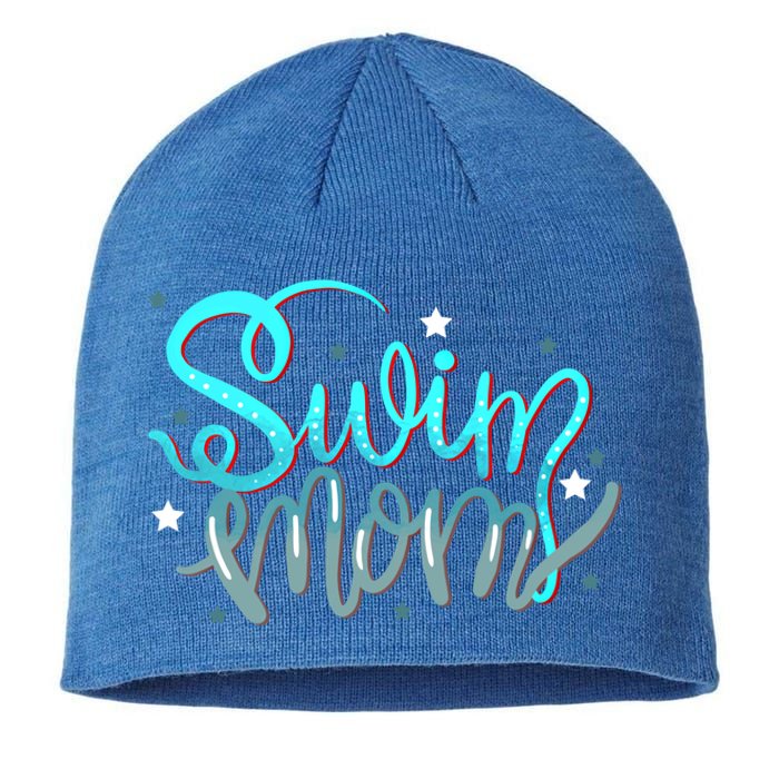 1 Swim Mom Swimmers Mothers Gift Funny Gift Sustainable Beanie