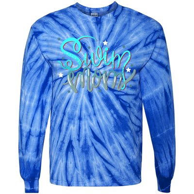 1 Swim Mom Swimmers Mothers Gift Funny Gift Tie-Dye Long Sleeve Shirt