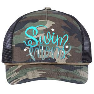 1 Swim Mom Swimmers Mothers Gift Funny Gift Retro Rope Trucker Hat Cap