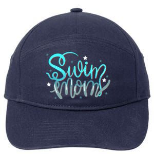 1 Swim Mom Swimmers Mothers Gift Funny Gift 7-Panel Snapback Hat