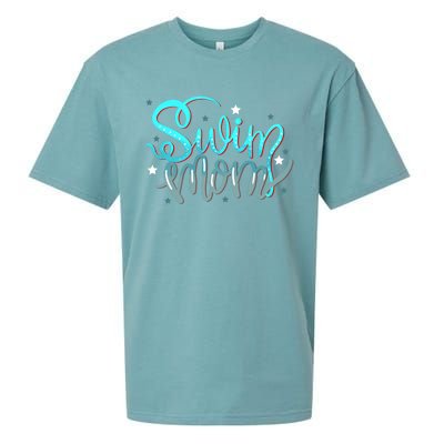 1 Swim Mom Swimmers Mothers Gift Funny Gift Sueded Cloud Jersey T-Shirt