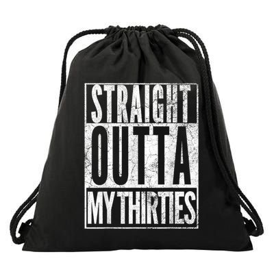 1983 Straight Outta My Thirties 40th BIRTHDAY Gift 40 Years Drawstring Bag
