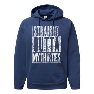 1984 Straight Outta My Thirties 40th Birthday Gift 40 Years Performance Fleece Hoodie