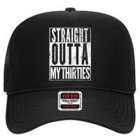 1983 Straight Outta My Thirties 40th BIRTHDAY Gift 40 Years High Crown Mesh Back Trucker Hat