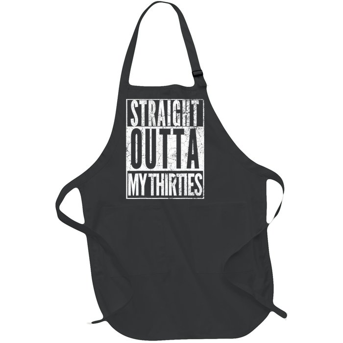 1983 Straight Outta My Thirties 40th BIRTHDAY Gift 40 Years Full-Length Apron With Pockets