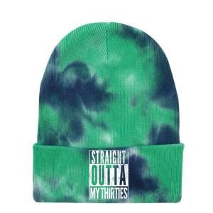 1983 Straight Outta My Thirties 40th BIRTHDAY Gift 40 Years Tie Dye 12in Knit Beanie