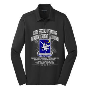 160th Special Operations Aviation Regiment Silk Touch Performance Long Sleeve Polo