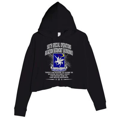 160th Special Operations Aviation Regiment Crop Fleece Hoodie