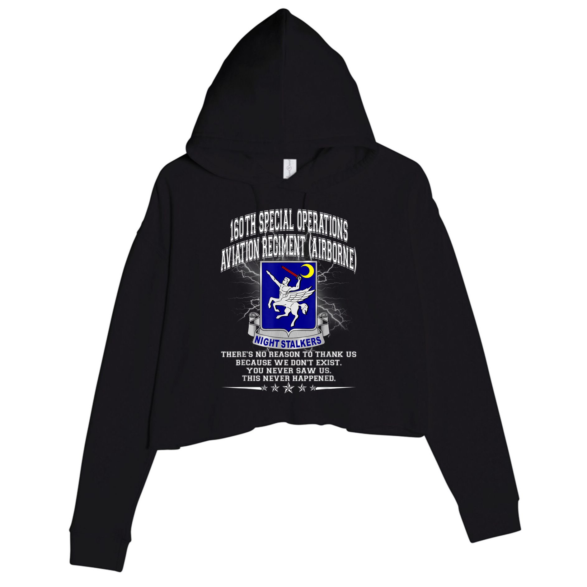 160th Special Operations Aviation Regiment Crop Fleece Hoodie