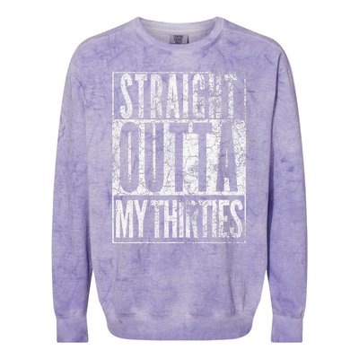 1984 Straight Outta My Thirties 40th Birthday Gift 40 Years Colorblast Crewneck Sweatshirt