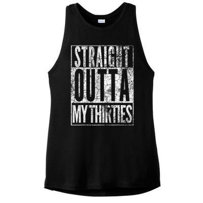 1984 Straight Outta My Thirties 40th Birthday Gift 40 Years Ladies PosiCharge Tri-Blend Wicking Tank