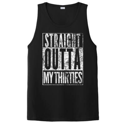 1984 Straight Outta My Thirties 40th Birthday Gift 40 Years PosiCharge Competitor Tank