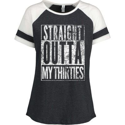 1984 Straight Outta My Thirties 40th Birthday Gift 40 Years Enza Ladies Jersey Colorblock Tee