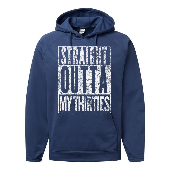 1984 Straight Outta My Thirties 40th Birthday Gift 40 Years Performance Fleece Hoodie