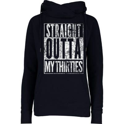 1984 Straight Outta My Thirties 40th Birthday Gift 40 Years Womens Funnel Neck Pullover Hood