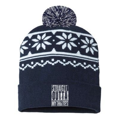 1984 Straight Outta My Thirties 40th Birthday Gift 40 Years USA-Made Snowflake Beanie