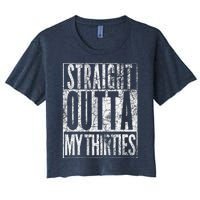 1984 Straight Outta My Thirties 40th Birthday Gift 40 Years Women's Crop Top Tee