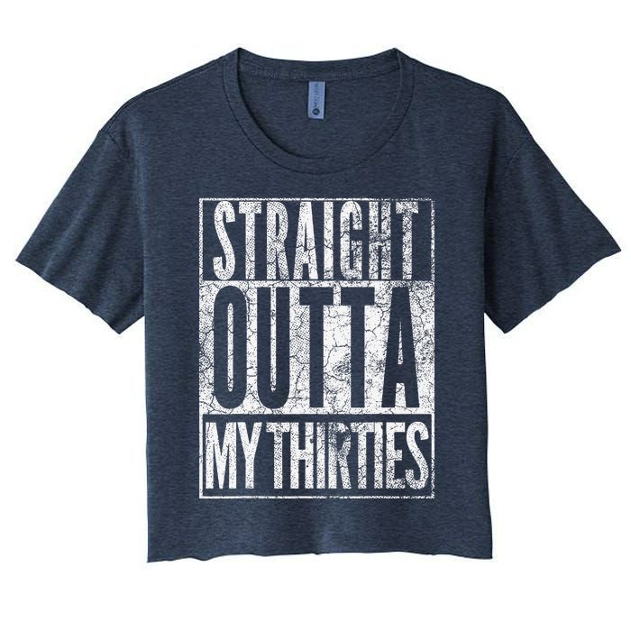 1984 Straight Outta My Thirties 40th Birthday Gift 40 Years Women's Crop Top Tee