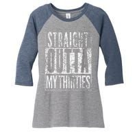 1984 Straight Outta My Thirties 40th Birthday Gift 40 Years Women's Tri-Blend 3/4-Sleeve Raglan Shirt