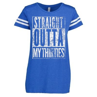 1984 Straight Outta My Thirties 40th Birthday Gift 40 Years Enza Ladies Jersey Football T-Shirt