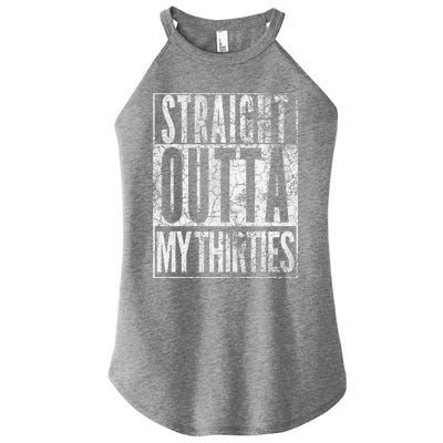 1984 Straight Outta My Thirties 40th Birthday Gift 40 Years Women's Perfect Tri Rocker Tank