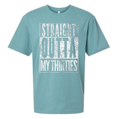 1984 Straight Outta My Thirties 40th Birthday Gift 40 Years Sueded Cloud Jersey T-Shirt