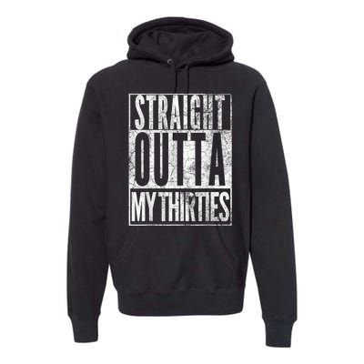 1983 Straight Outta My Thirties 40th BIRTHDAY Gift 40 Years Premium Hoodie