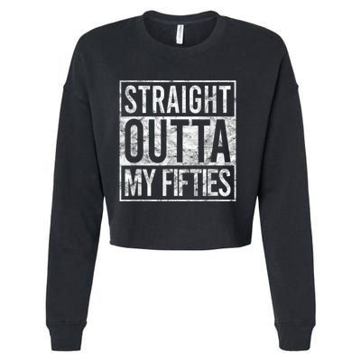 1963 Straight Outta My Fifties 60th Birthday Gift 60 Years Cropped Pullover Crew