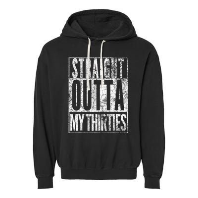 1984 Straight Outta My Thirties 40th Birthday Gift 40 Years Garment-Dyed Fleece Hoodie