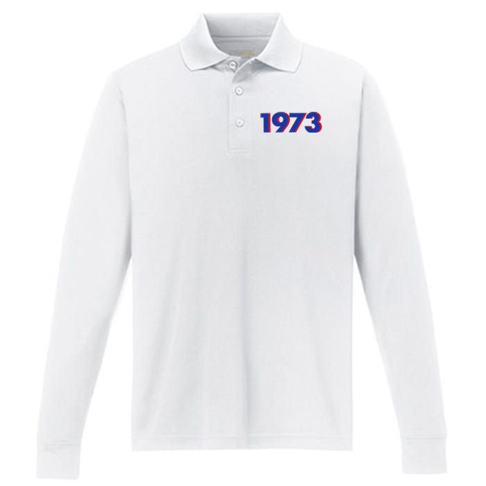 1973 Shirt 1973 Support Roe V Wade, Pro Choice, Protect Roe V Wade, Abortion Rights Are Human Rights Performance Long Sleeve Polo