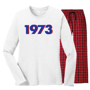 1973 Shirt 1973 Support Roe V Wade, Pro Choice, Protect Roe V Wade, Abortion Rights Are Human Rights Women's Long Sleeve Flannel Pajama Set 