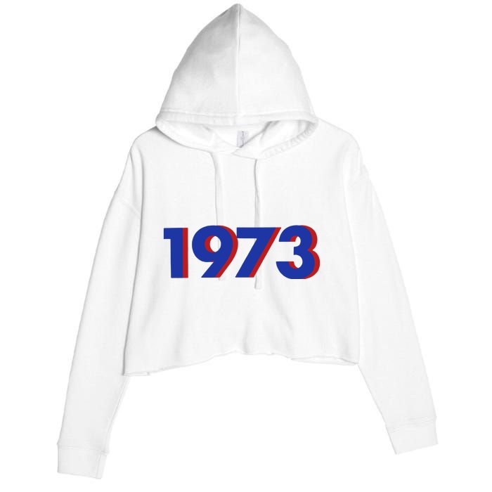 1973 Shirt 1973 Support Roe V Wade, Pro Choice, Protect Roe V Wade, Abortion Rights Are Human Rights Crop Fleece Hoodie