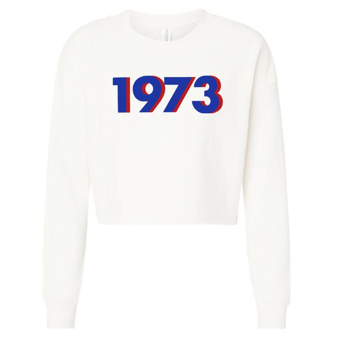 1973 Shirt 1973 Support Roe V Wade, Pro Choice, Protect Roe V Wade, Abortion Rights Are Human Rights Cropped Pullover Crew