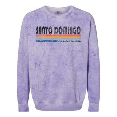 191980s Style Santo Domingo Dominican Republic Colorblast Crewneck Sweatshirt