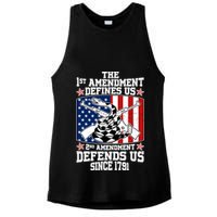 1st Amendment Defines Us 2nd Amendment Defends Us Since 1791 Ladies PosiCharge Tri-Blend Wicking Tank