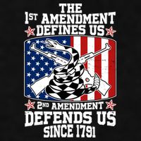 1st Amendment Defines Us 2nd Amendment Defends Us Since 1791 Ladies PosiCharge Tri-Blend Wicking Tank